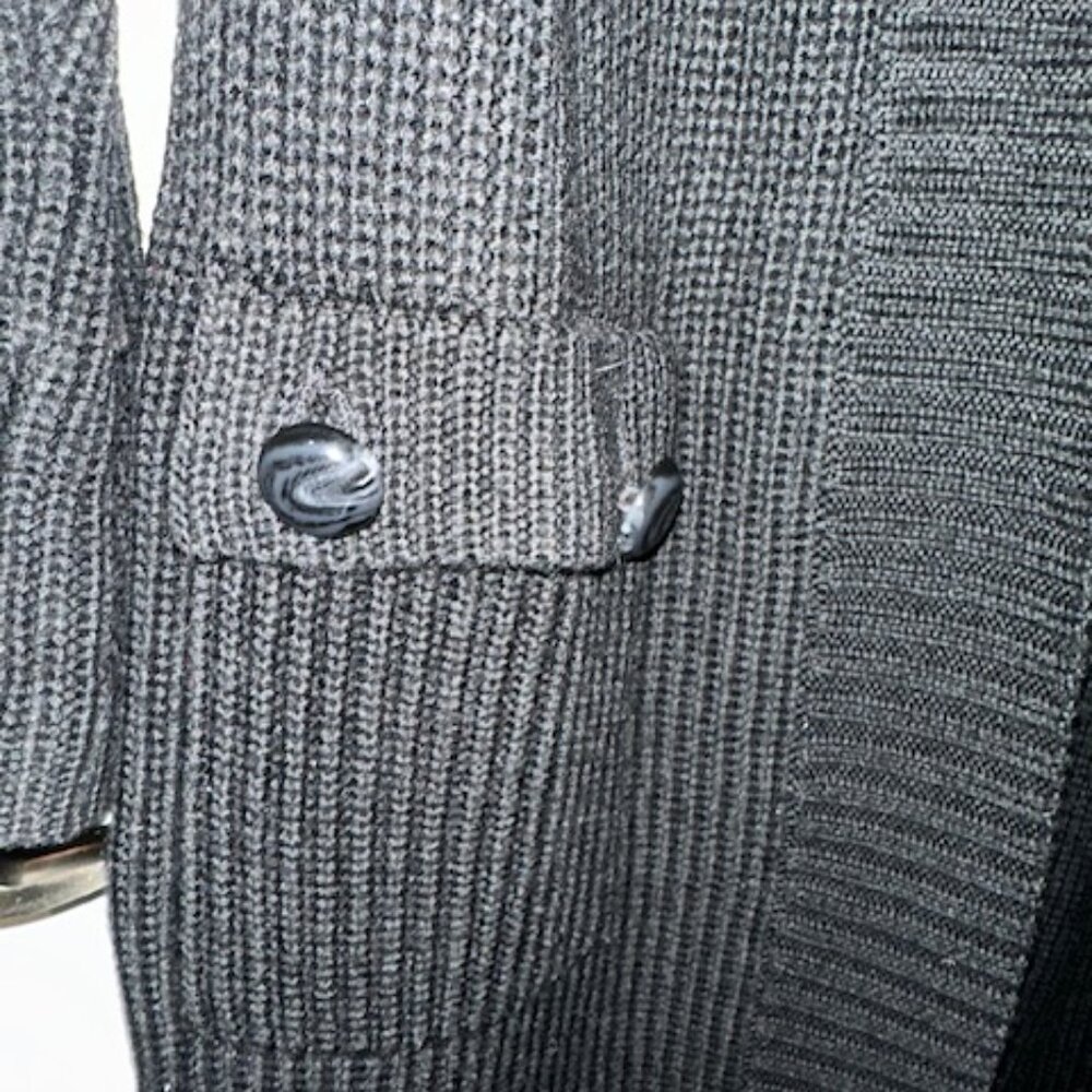ANN TAYLOR LOFT BLACK KNIT SWEATER DUSTER - Picture 3 of 4